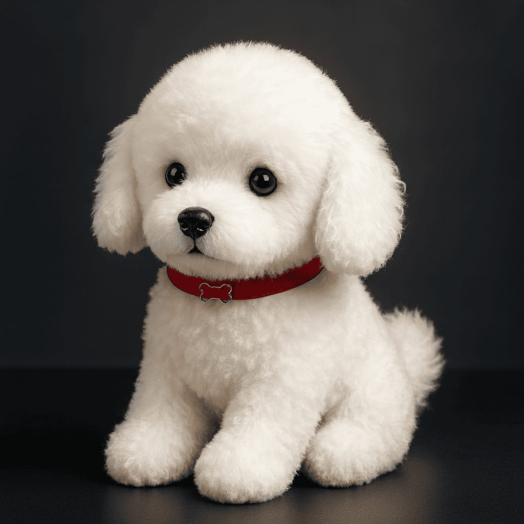Chiot en peluche réaliste – 22 cm