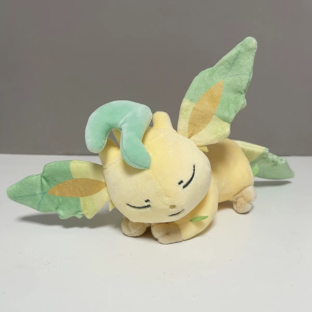 New Sleeping Pokemon Plush Toy Soft Cute Eevee Evolution Glaceon Leafeon Sylveon Doll Gifts