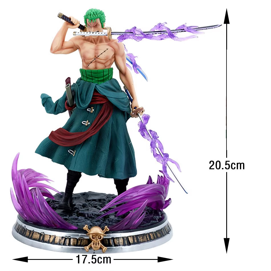 21Cm One Piece Anime Figure Bath Blood Roronoa Zoro PVC Model Action Figure Collection Exquisite Birthday Christmas Gifts