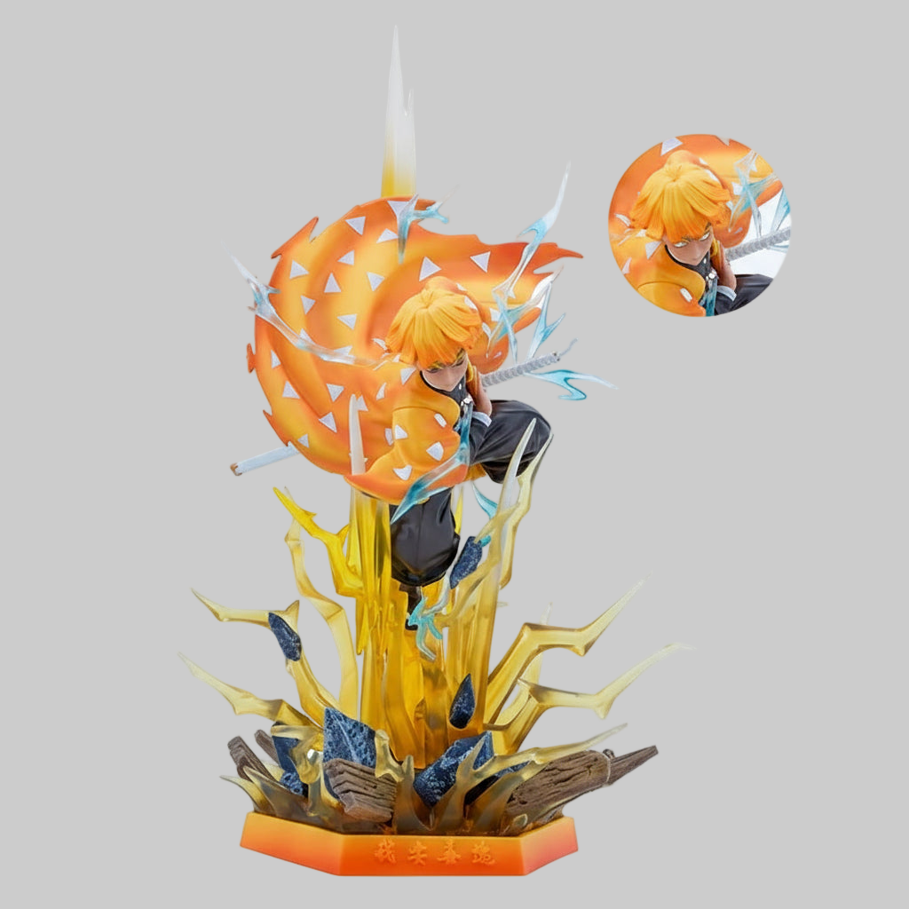 ⚡ Figurine Agatsuma Zenitsu – Demon Slayer LED 35 cm