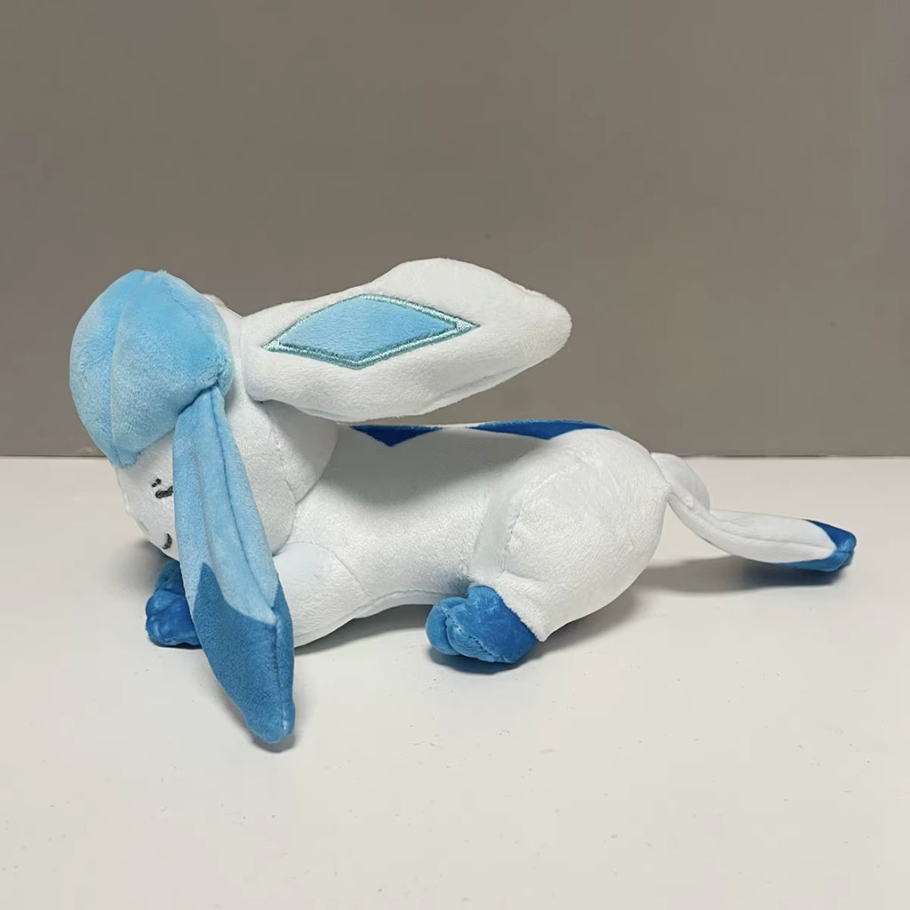 New Sleeping Pokemon Plush Toy Soft Cute Eevee Evolution Glaceon Leafeon Sylveon Doll Gifts