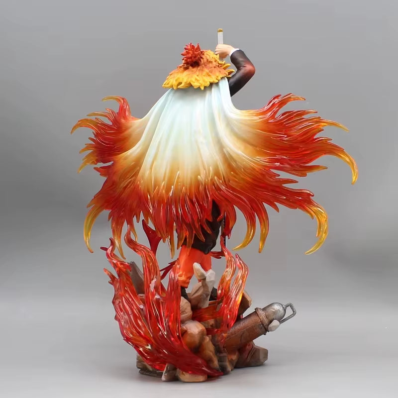 30Cm Demon Slayer Anime Figure Rengoku Kyoujurou Figurine Flame Hashira Model PVC Statue Desktop Collection Birthday Toys Gifts