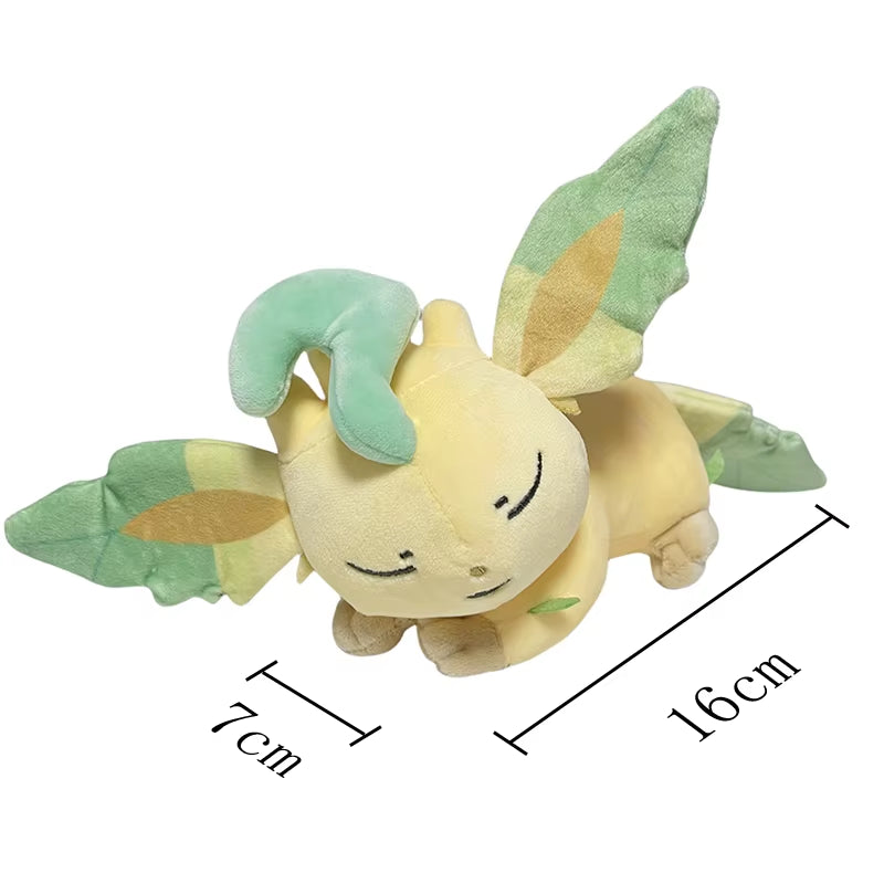 New Sleeping Pokemon Plush Toy Soft Cute Eevee Evolution Glaceon Leafeon Sylveon Doll Gifts