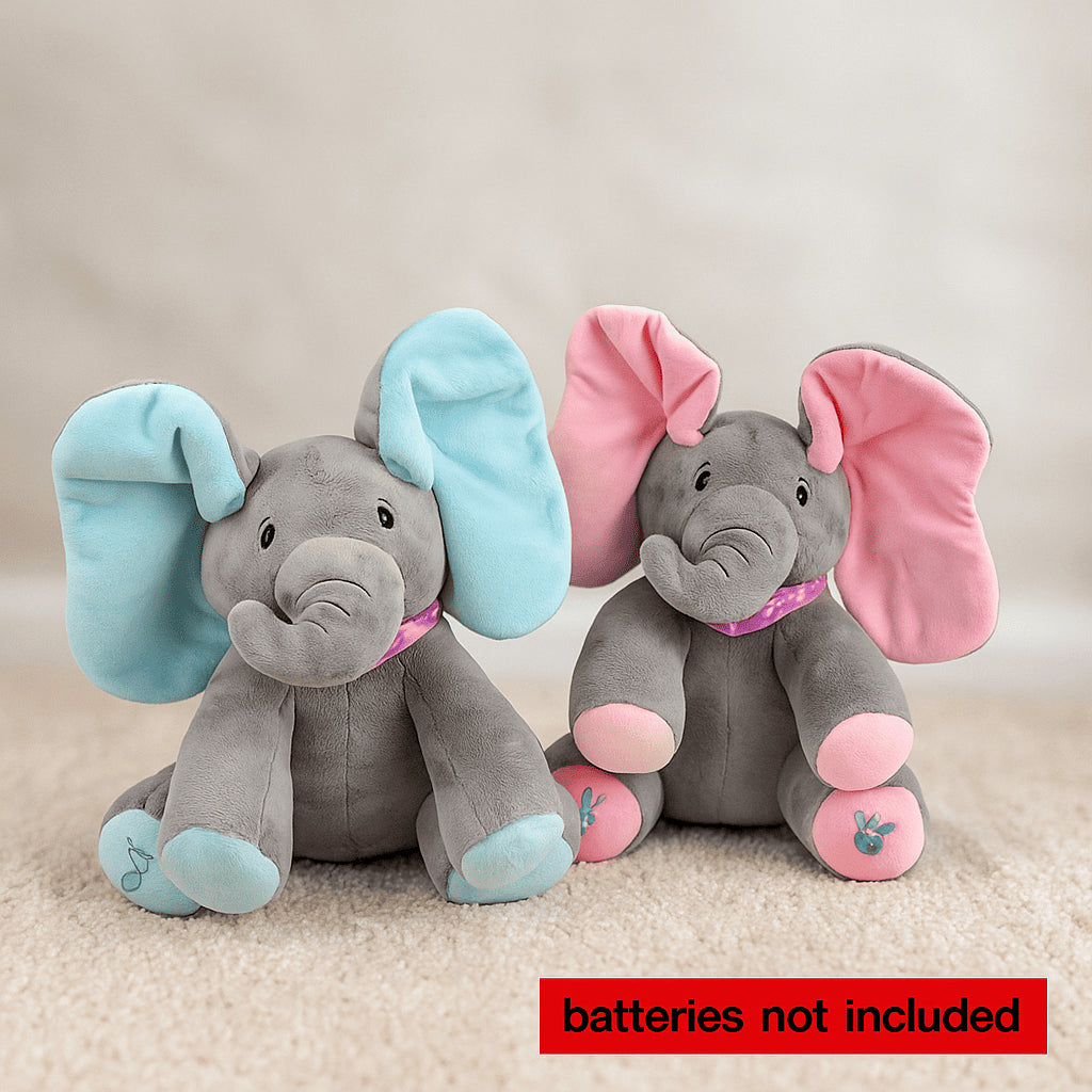 Éléphant animé en peluche – Oreilles battantes chansons