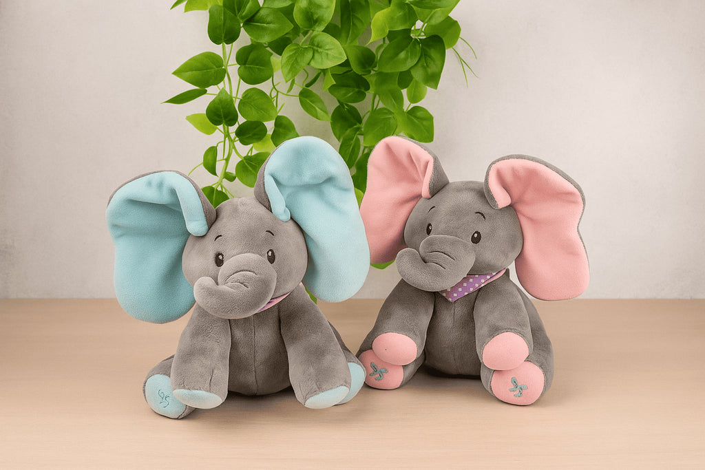 Éléphant animé en peluche – Oreilles battantes chansons