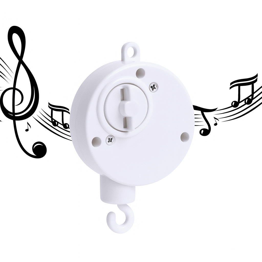 🌙 Mobile musical en bois pour berceau – Jouet apaisant