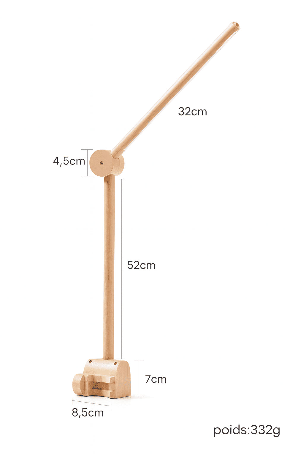 🌙 Mobile musical en bois pour berceau – Jouet apaisant