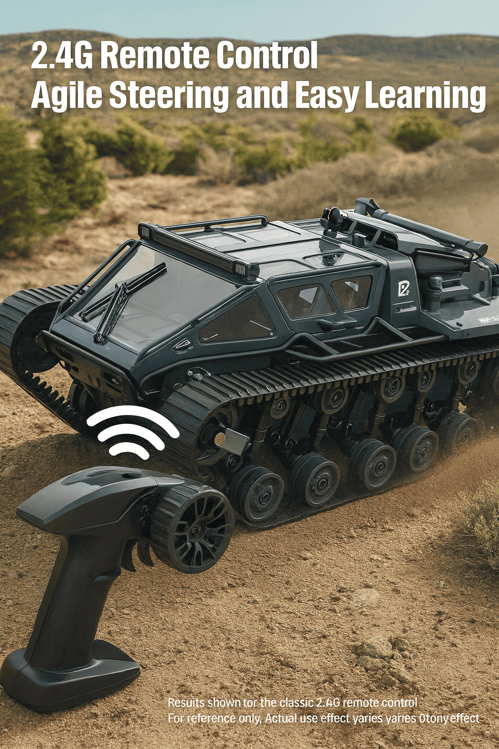 Véhicule tout-terrain à chenilles LED (Rotation 360°)