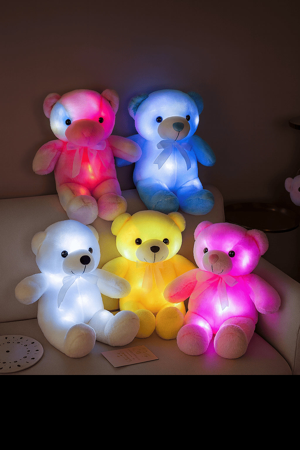 Ours en peluche lumineux LED – 30/40 cm