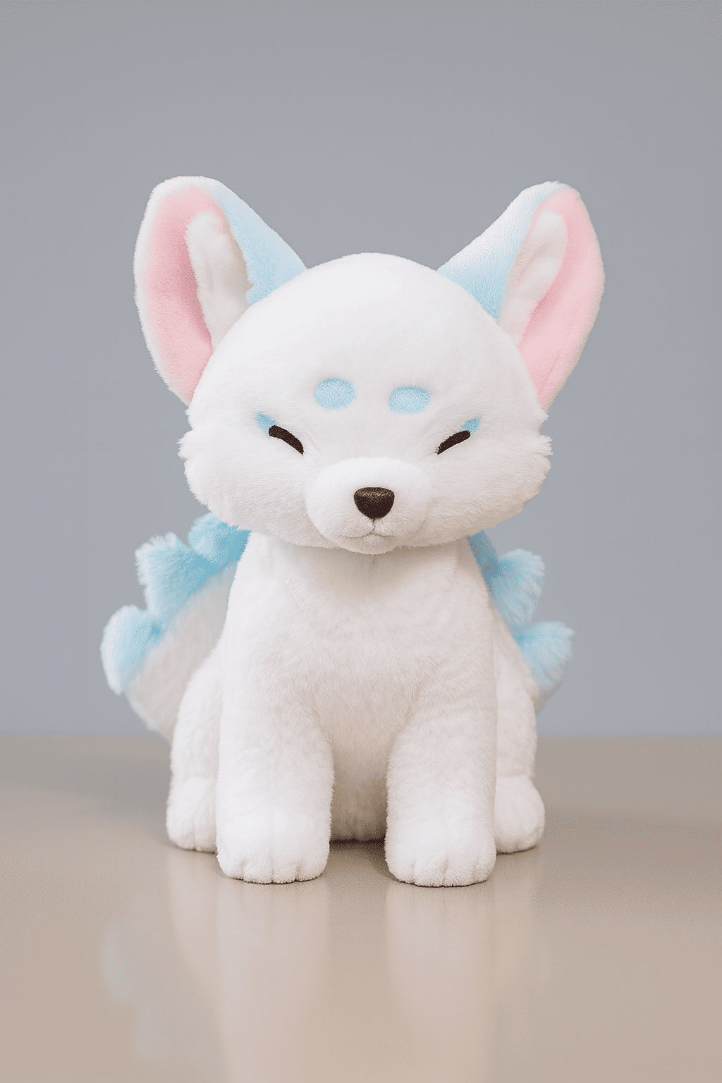 Renard blanc à neuf queues – 38 cm