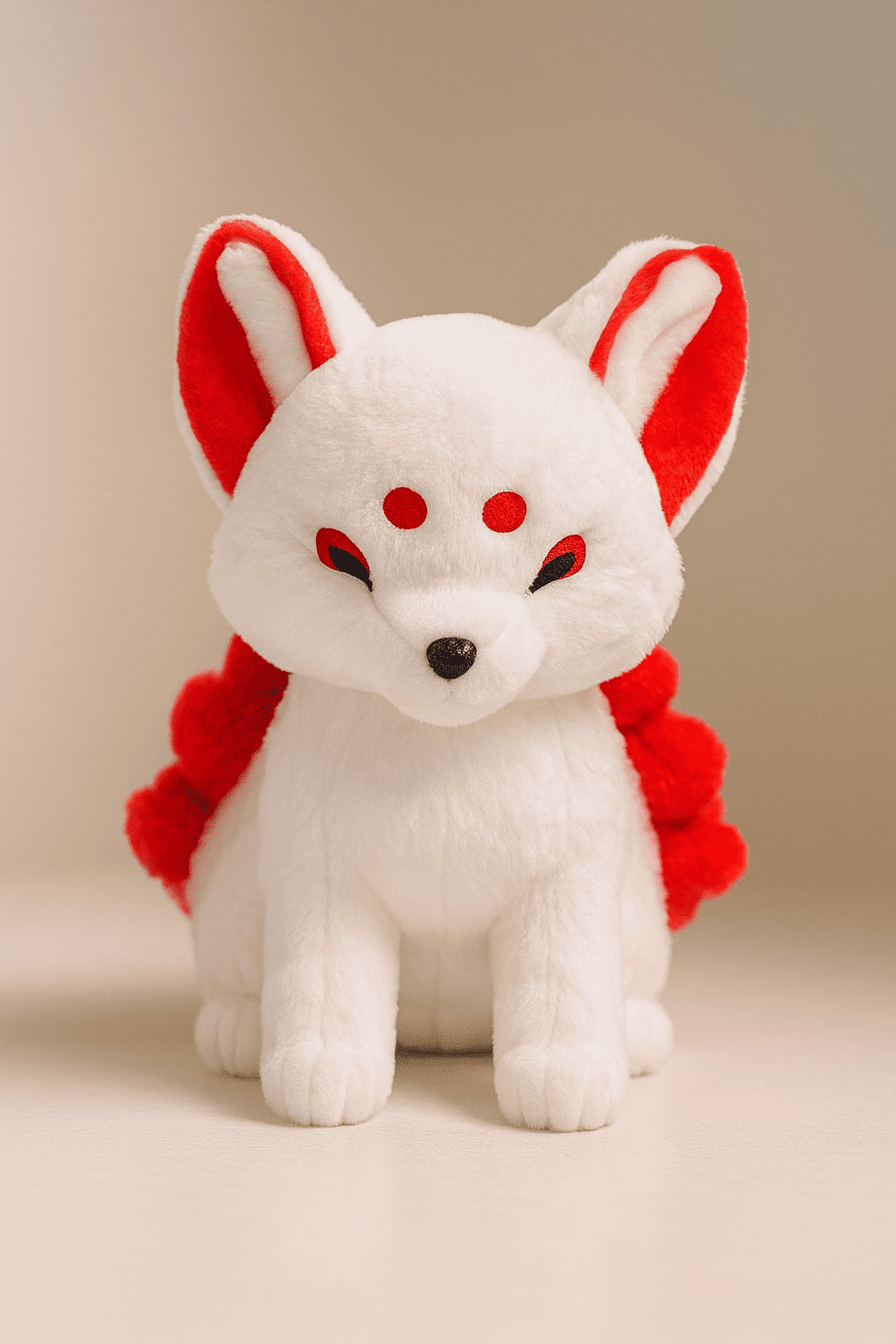 Renard blanc à neuf queues – 38 cm