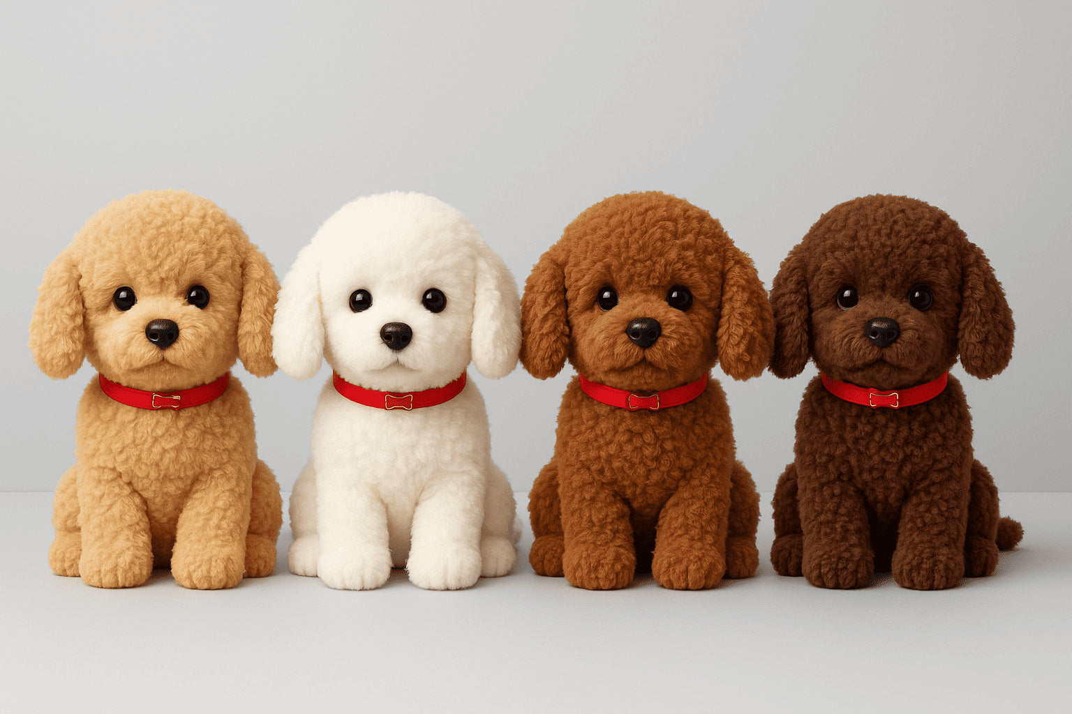 Chiot en peluche réaliste – 22 cm