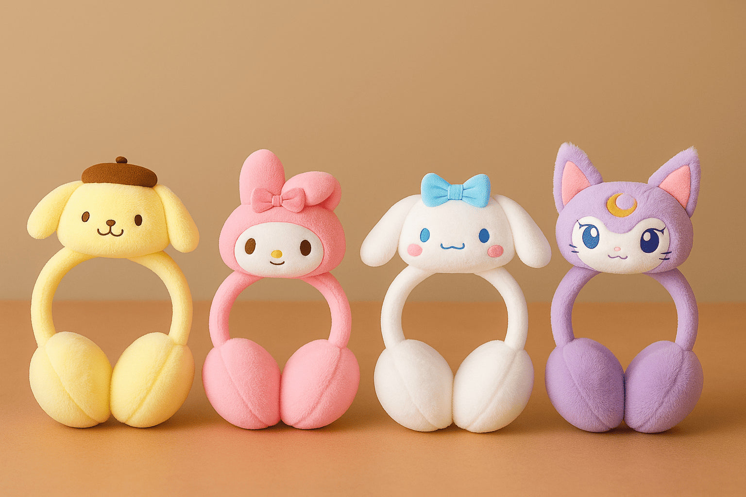 Cache-oreilles Kawaii Sanrio – Cinnamoroll Pom Pom Purin