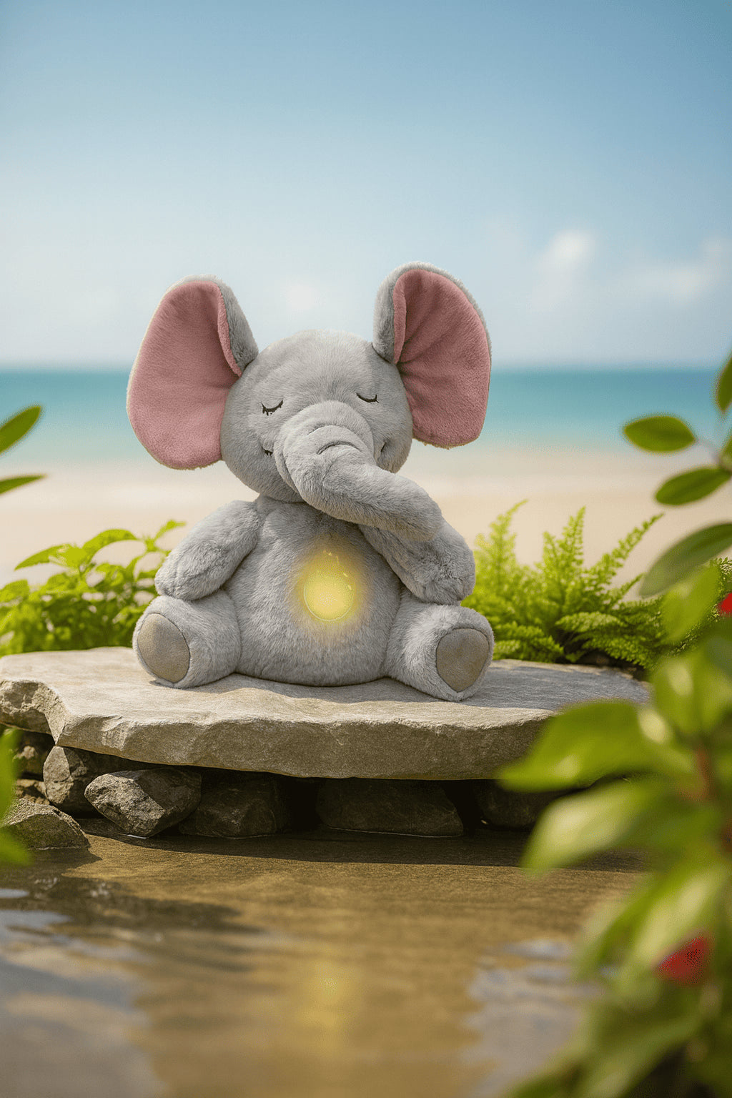 Ours en peluche respiratoire interactif – 30 cm