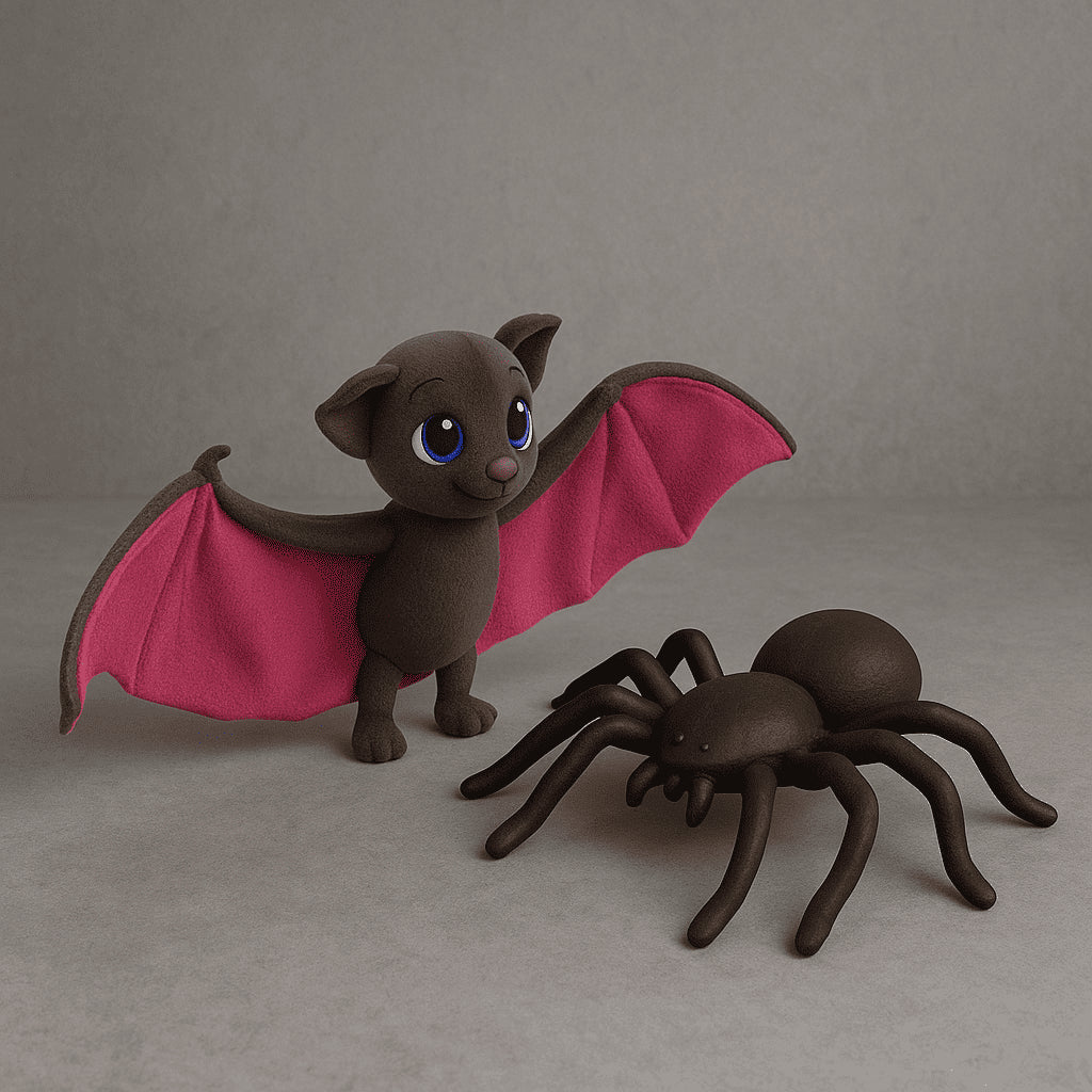 Chauve-souris en peluche • Mini peluche mignonne aux ailes flexibles