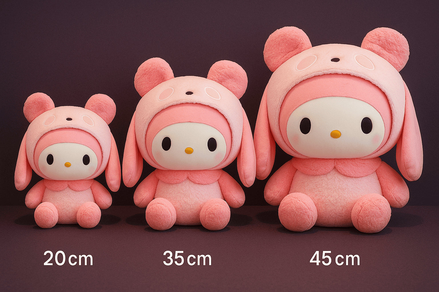 Sanrio – Oreiller en peluche surdimensionné • My Melody → Panda (transformable)