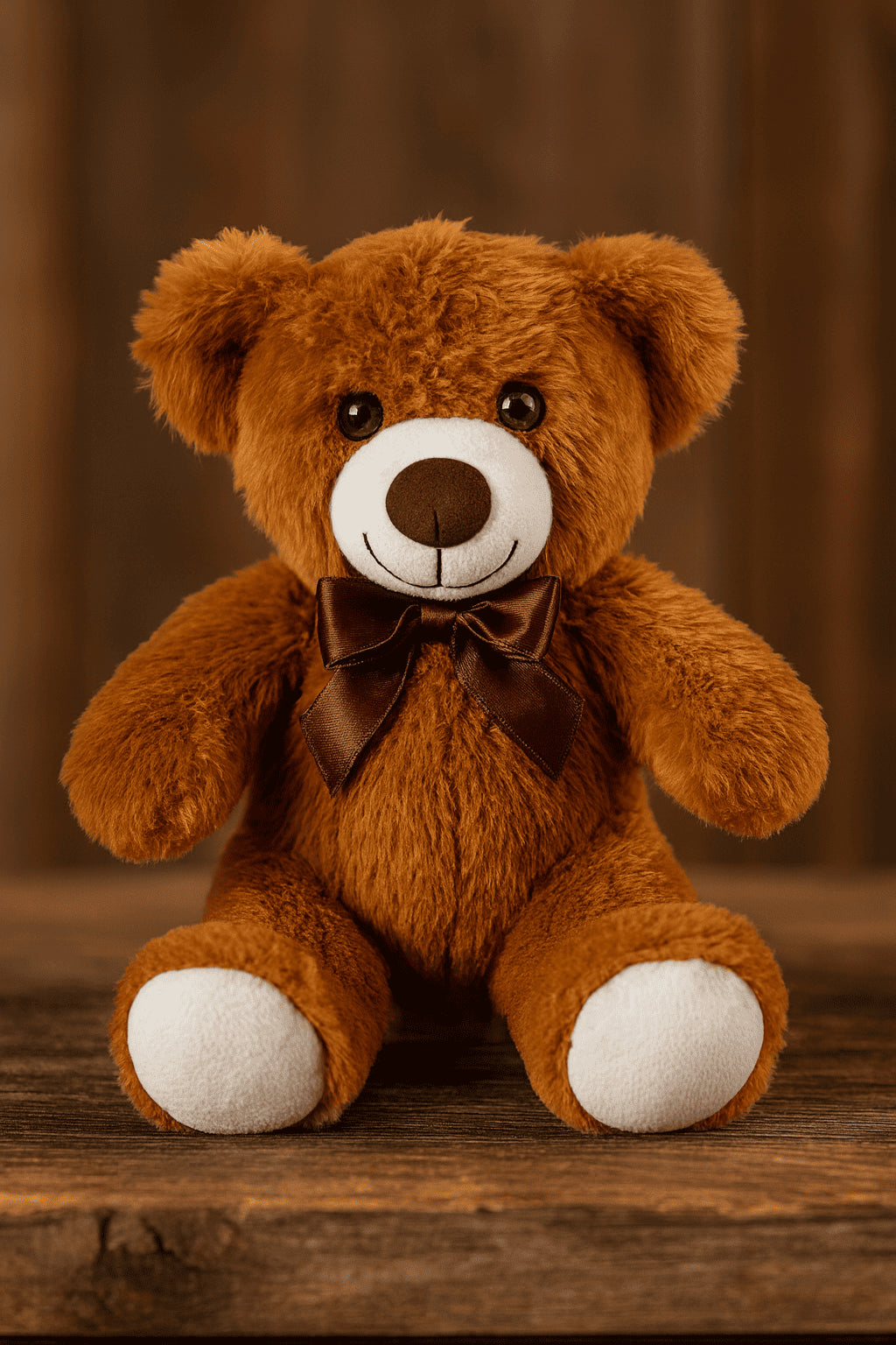 Ours en peluche avec nœud papillon coloré – env. 35cm