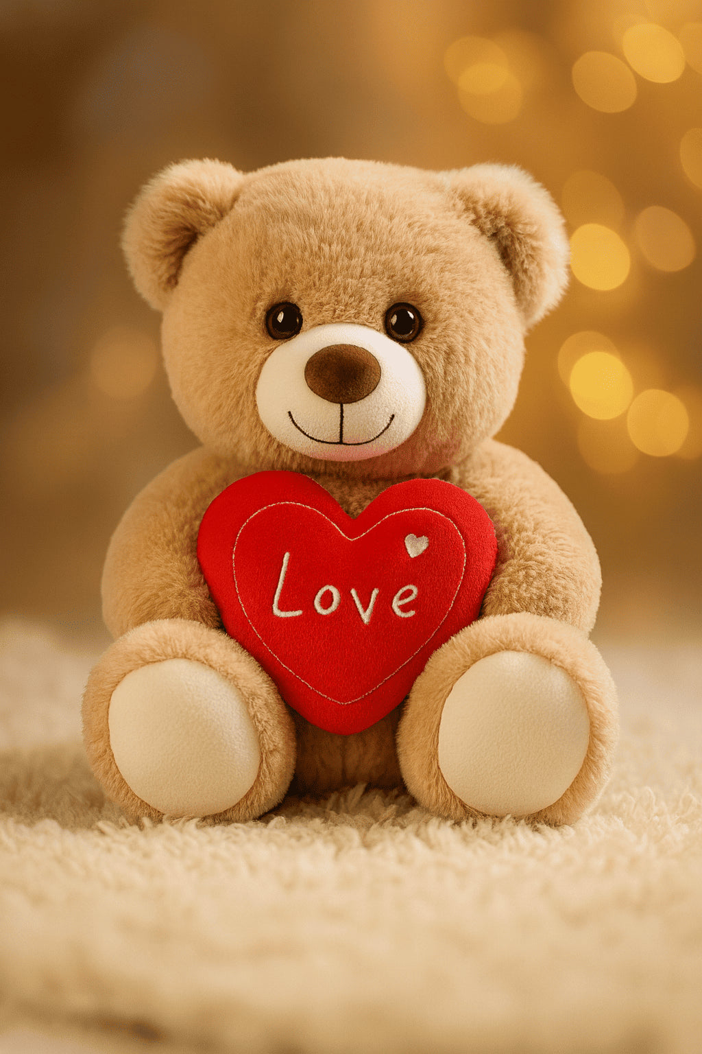 Ours en peluche avec nœud papillon coloré – env. 35cm