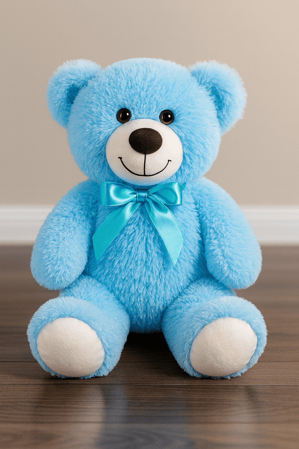 Ours en peluche avec nœud papillon coloré – env. 35cm