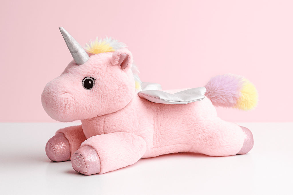 Oreiller Licorne lumineux – Peluche douce 38cm avec LED