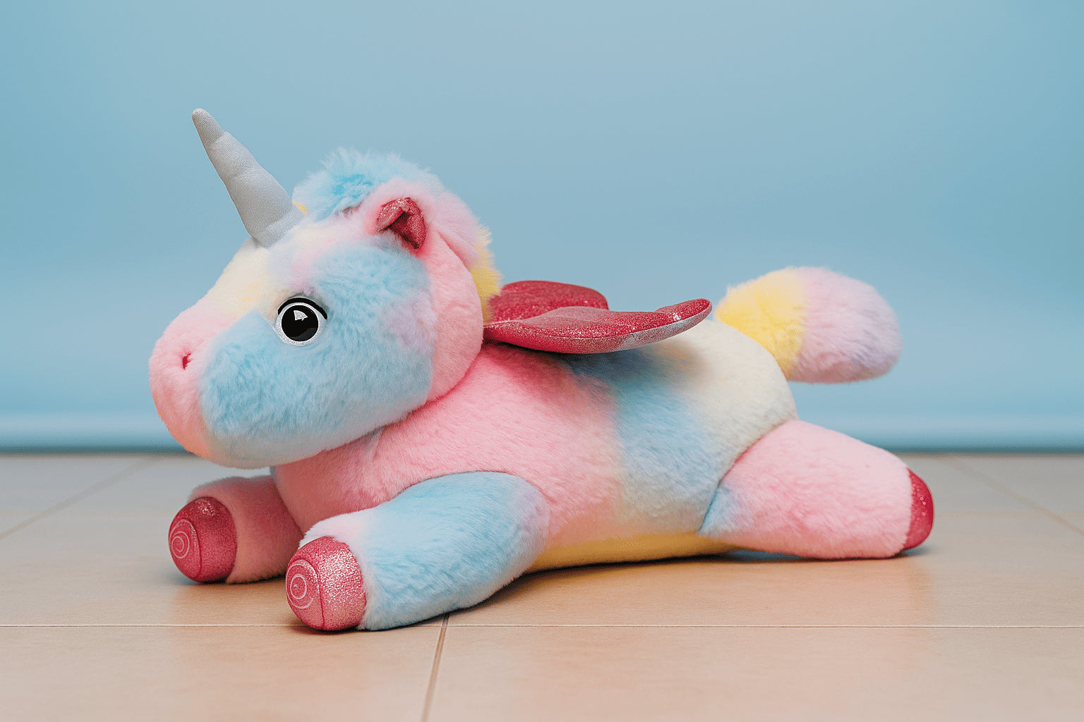 Oreiller Licorne lumineux – Peluche douce 38cm avec LED