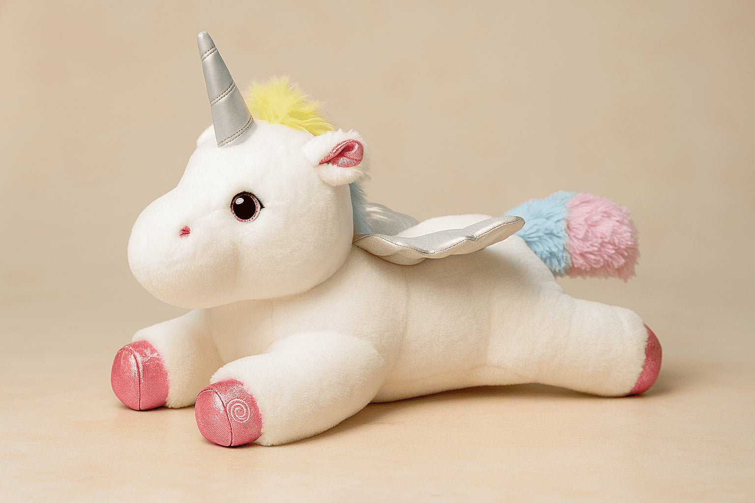 Oreiller Licorne lumineux – Peluche douce 38cm avec LED