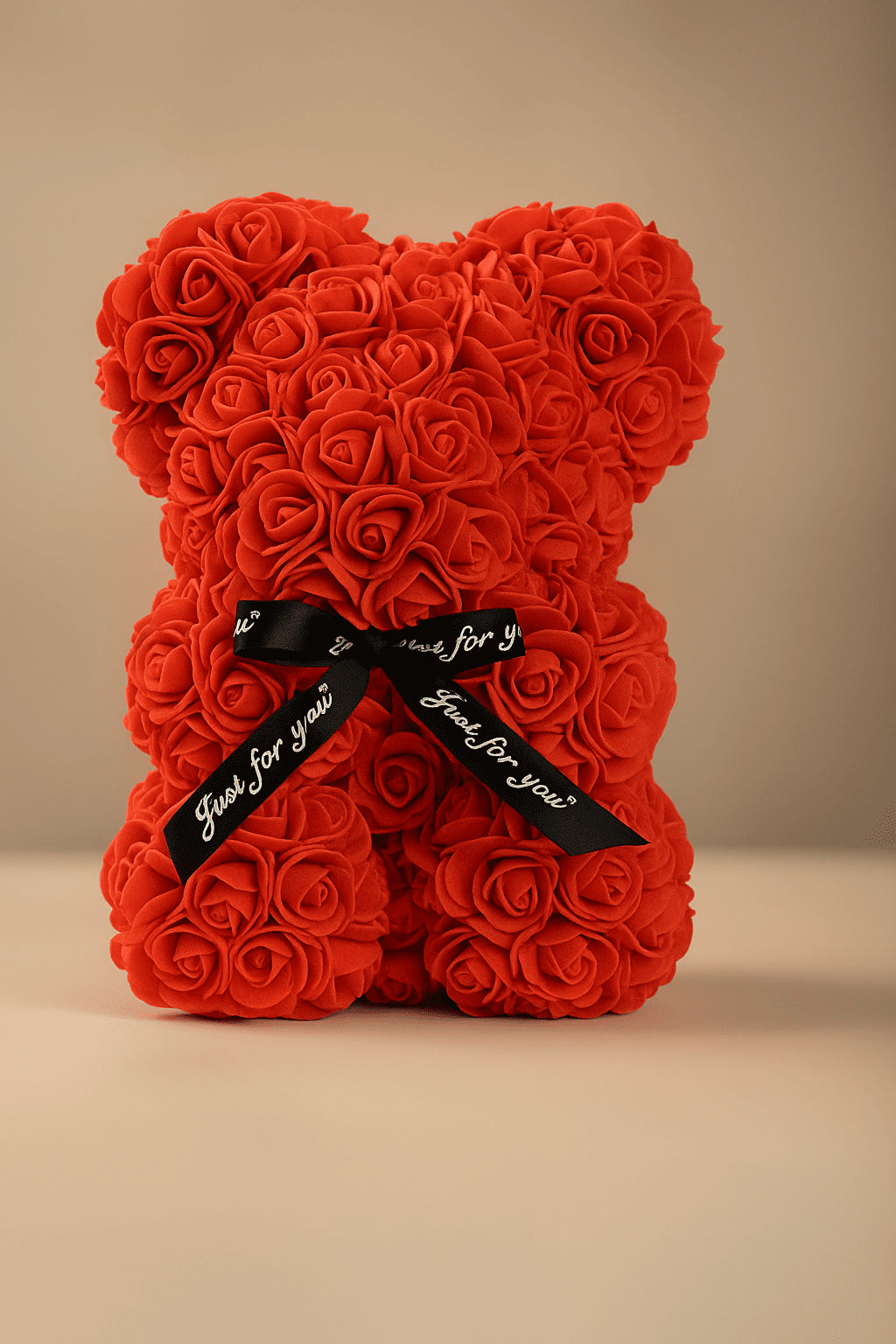 Ours en peluche rose éternelle – Fleur artificielle 25cm