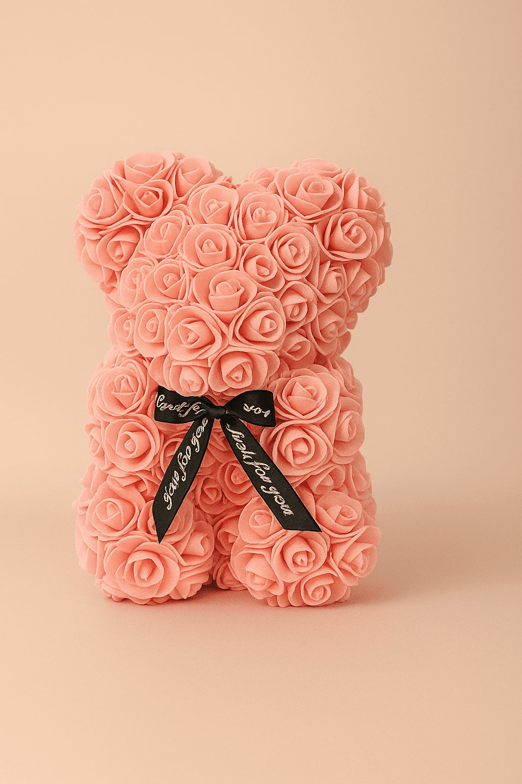 Ours en peluche rose éternelle – Fleur artificielle 25cm