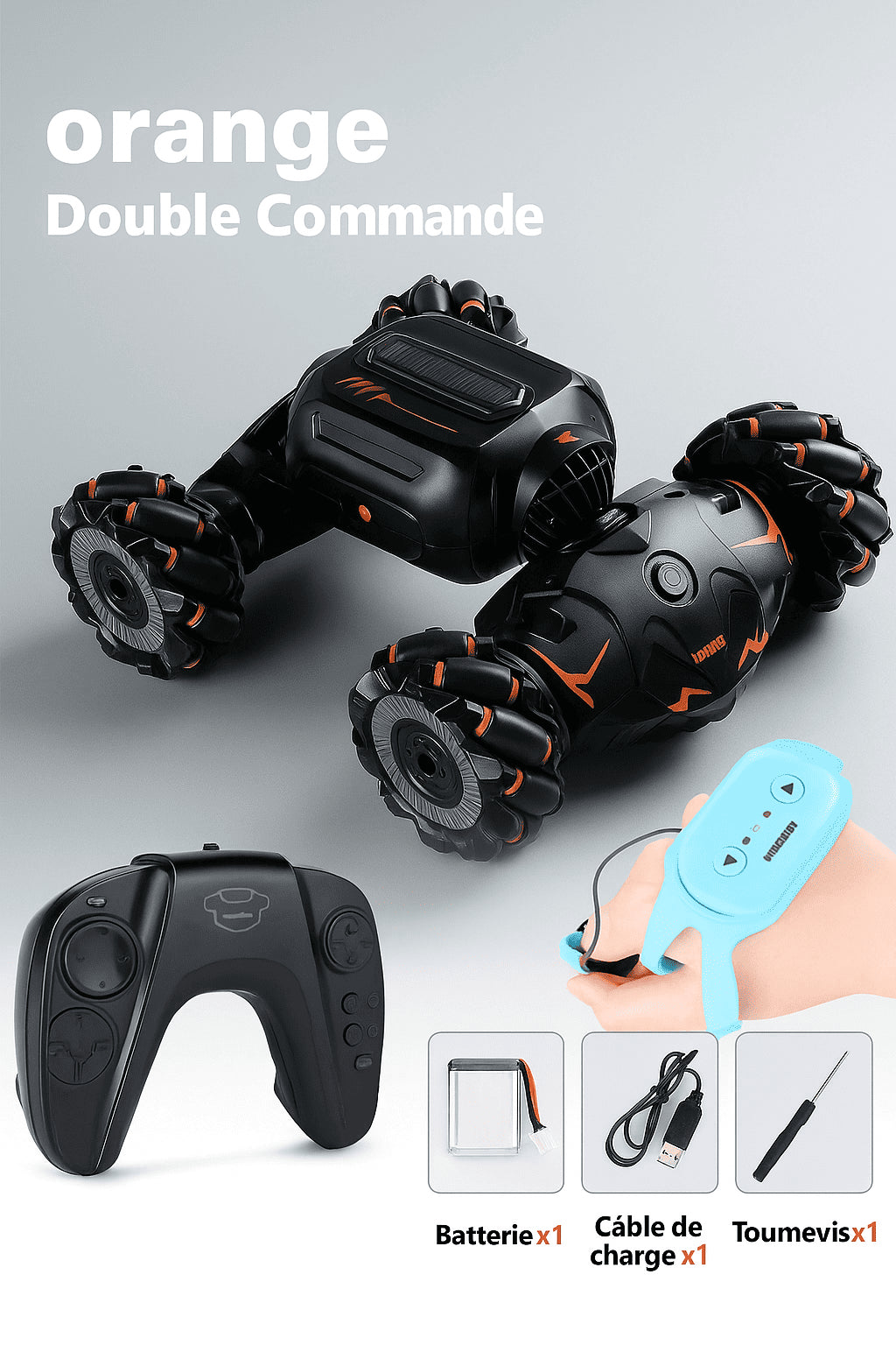 Voiture RC 2.4 GHz 4WD – Gestes Cascades 360° (JC02)