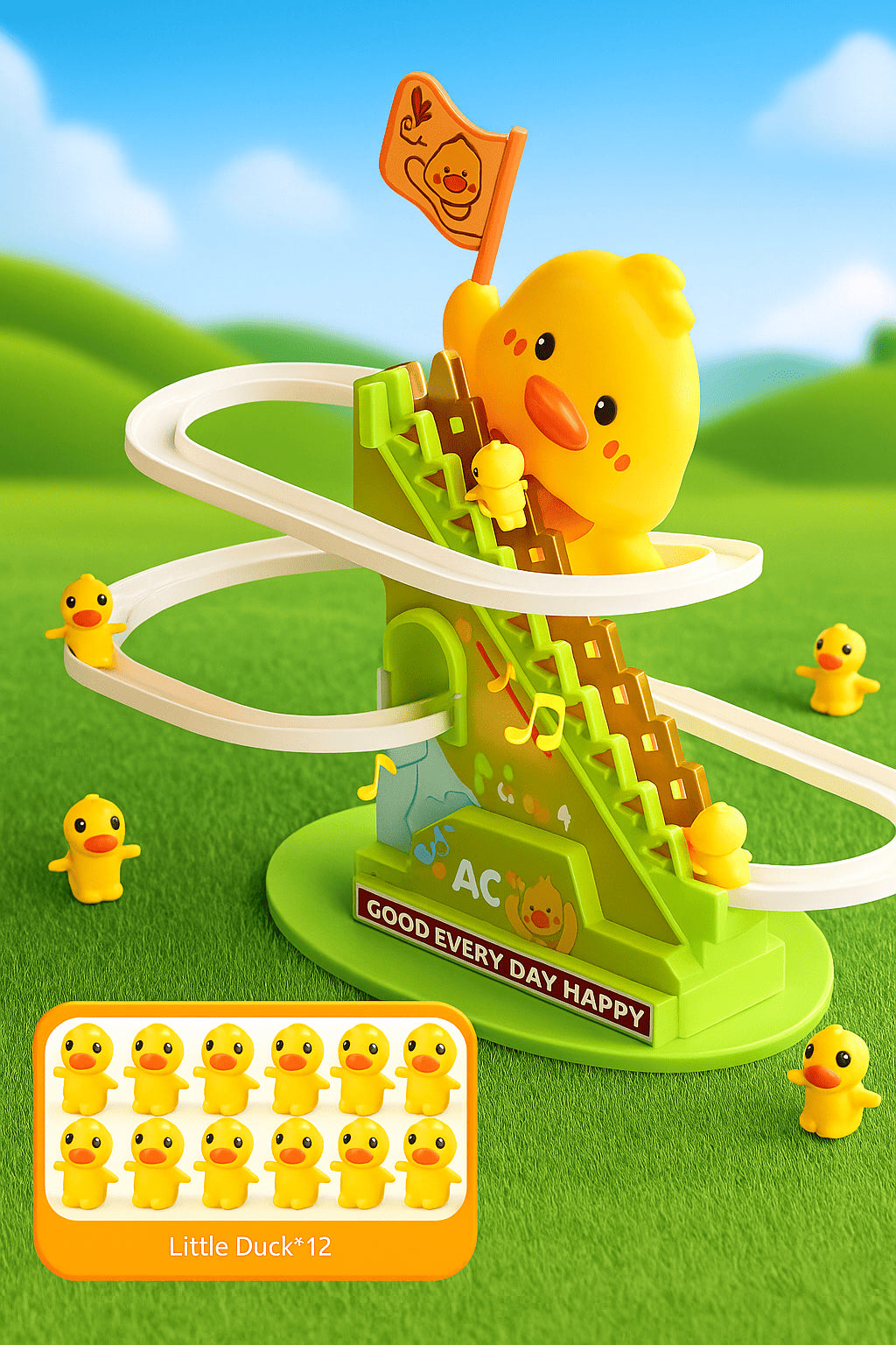 Canards d’escalier – Lumières  Musique, Montagnes russes interactives (Mod. 587-3)