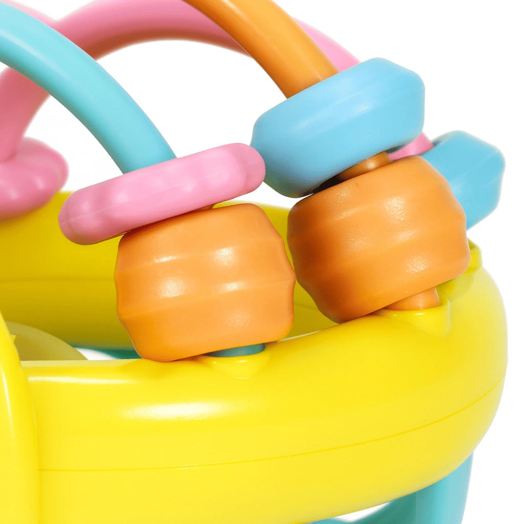 🍼 Balle Hochet Sensorielle 10 cm – Préhension & Eveil (1 pièce)