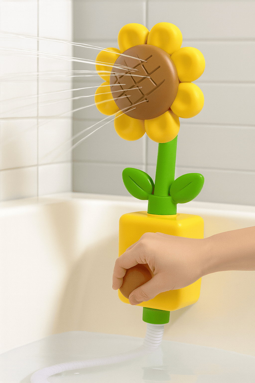 🌻 Jouet de Bain Tournesol – Douche Amusante pour Bébé