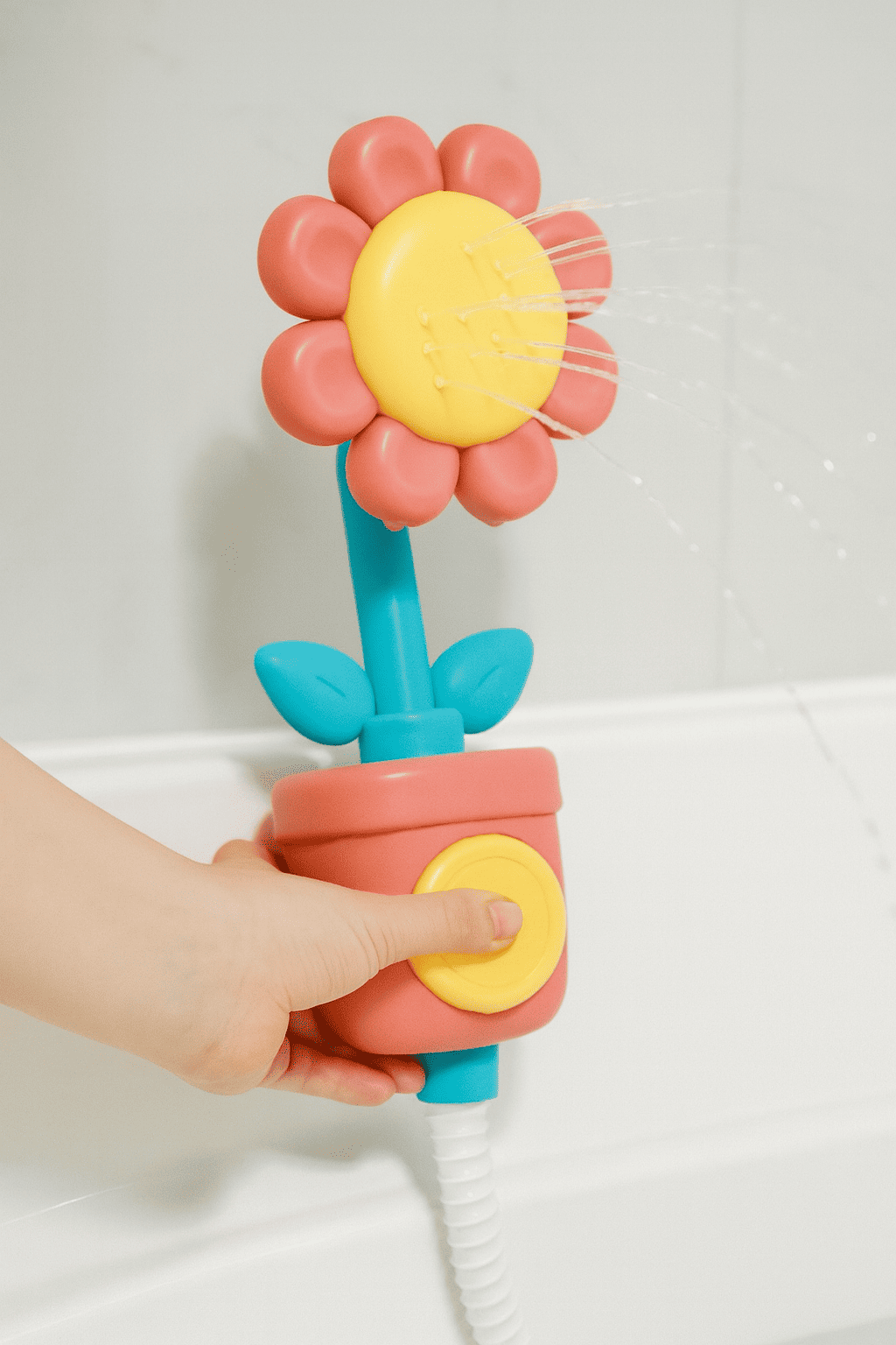 🌻 Jouet de Bain Tournesol – Douche Amusante pour Bébé