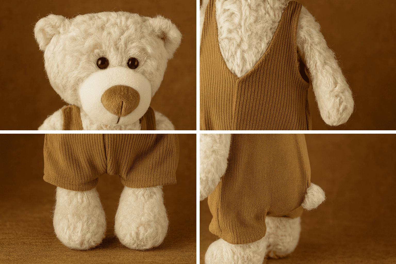 Ours en peluche Kawaii avec vêtements – 34 cm