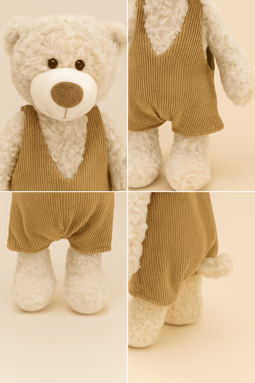 Ours en peluche Kawaii avec vêtements – 34 cm